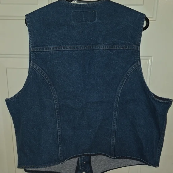 Wrangler Men's Indigo Denim Vest - Picture 3 of 3